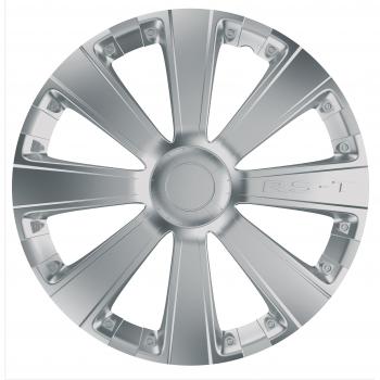 Car Plus 8050RSB RST Silver - Juego de 4 tapacubos de alta calidad color plateado, 16 Pulgadas