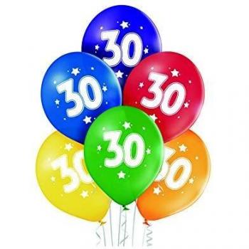 Party Fiesta 6 Globos Nº30 27 Cm