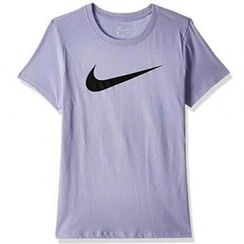 Nike W NSW tee Swoosh Camiseta, Mujer, Purple Dawn/Black, XS