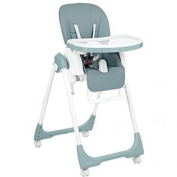 Trona multiposición Kikka Boo SPICY, plegable, mesa extraíble, ajustable, con 4 ruedas, color verde