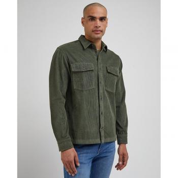 Lee - Camisa de hombre relaxed lisa en color verde