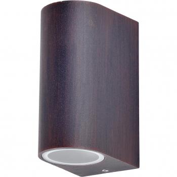 Aplique Exterior Up/Down GU10 Cristal Marrón Antiguo Metal IP44 Rabalux Chile
