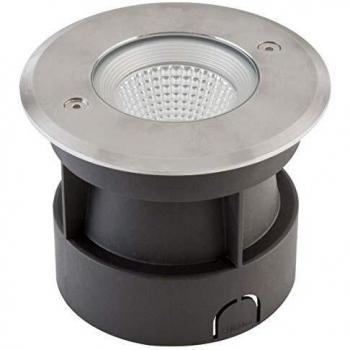 Luz LED empotrable de suelo redonda 6W 3000K acero inoxidable IP67