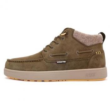 Walk in Pitas Kent Men's Waterproof Khaki Easy-On Boots
