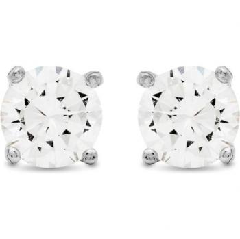 Pendientes Luxenter Essential de Plata de Ley 925 con Baño de Rodio y Circonita Brillante