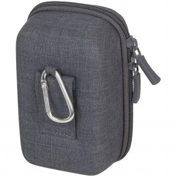 Funda Compacta para Cámara Digital RIVACASE 7510 - Gris, Resistente a Impactos y Humedad, con Correa Desmontable