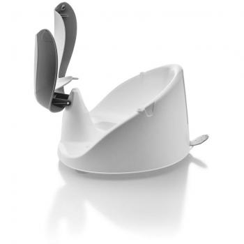 Asiento de Baño Bebe Angel Ultra Confort con Apertura Central Blanco/Gris para 7 a 16 Meses