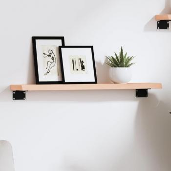 Estante de pared madera maciza de roble sin tratar 60x10x2 cm, Natural, Marrón claro, Marrón oscuro, Mueble Almacenaje Estantería para Oficina, Estudio, Dormitorio Estantería/L