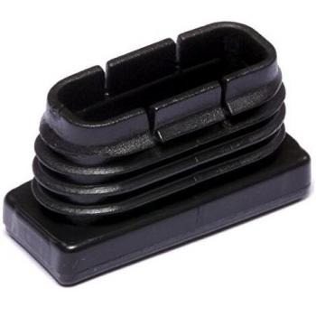 Brinox B75895N Contera Interior Rectangular, Negro, 20 x 50 mm, Set de 50 Piezas