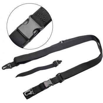 Nuevo diseño 3 punto Rifle Sling correa para el hombro ajustable para deportes al aire libre/bandolera de nailon, de caza, extra fuerte multi uso, negro