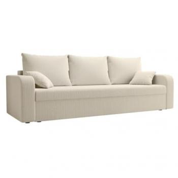 Sofá 3 plazas convertible de pana beige ONABIA