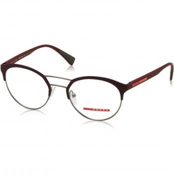 Prada Linea Rossa 0PS 52HV, Monturas de Gafas para Hombre, Bordeaux Rubber/Gunmetal, 50