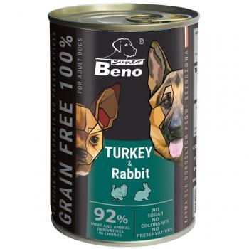 Super Beno Turkey and Rabbit - Comida Húmeda para Perros - 415g