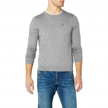 Napapijri Decatur 1, suéter para Hombre, Gris