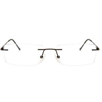 Rectangle Montura completa Metálico Marrones Armazones para Hombre - SmartBuy Collection