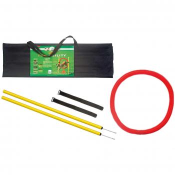 Set de Aros de Agilidad Karlie Rojo/Azul - Diámetro 60 cm, Altura 1 m, Ancho 3 cm