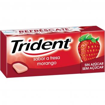 Trident - Fresa - Chicle grageado con a sabor a fresa - 14.5 g