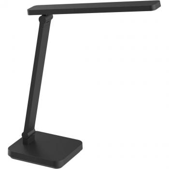 Lámpara de mesa LED Lindby Rylas, negra, con dimmer táctil y conexión USB, moderna para salón y comedor