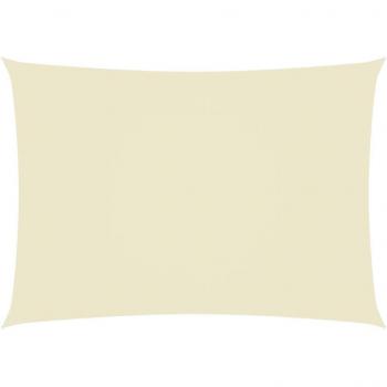 Toldo de vela rectangular tela oxford color crema 3,5x5 m