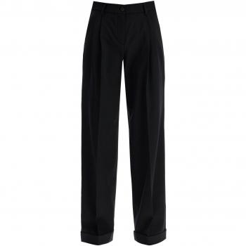Pinko Women's Peru Crepe Wide-Leg Trousers - Black, Size 40