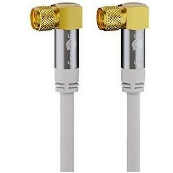Cable Antena SAT 135 dB, 4x Blindado, 10m, Conectores F