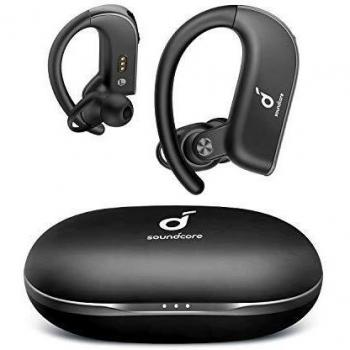 Anker Soundcore Spirit X2, Auriculares True Wireless, Bajos intensos, IP68 Resistente al Agua y al Sudor, 36H de batería, Carga rápida, Aislamiento acústico CVC 8.0 para Llamadas telefónicas Deporte