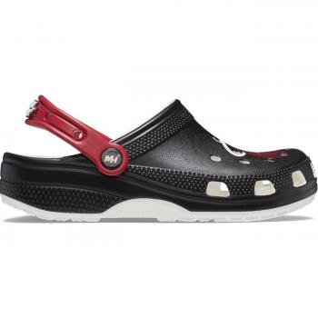 Crocs Classic Unisex NBA Miami Heat Clogs - Black Slides