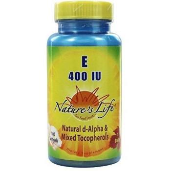 Nature's Life Vitamin E d-Alpha & Mixed Tocopherols, 100 softgels 400 IU