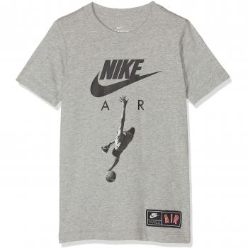 Nike B NSW Air Photo T-Shirt, Niños, dk Grey Heather/Black, XL