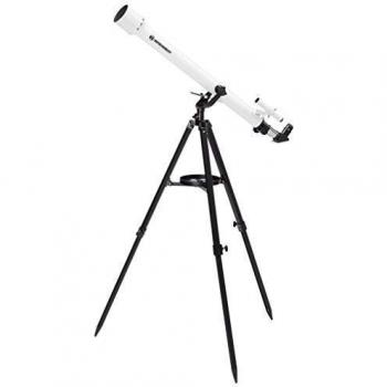 Bresser Classic 60/900 AZ – Telescopio Refractor con Accesorios – Blanco