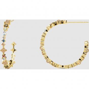 PDPAOLA AR01-221-U Atelier Collection Gold Plated Silver Earrings with Gemstones