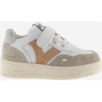 Victoria - Zapatillas deportivas de niños con piezas de color, serraje en contraste y tira adherente