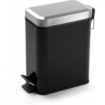 Versa 10370354 - Cubo rectangular, 5 l, piel, color negro