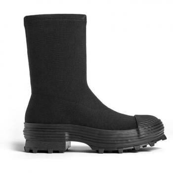 CAMPERLAB Traktori Ankle Boots for Women in Black, size 36, made of Cotton fabric