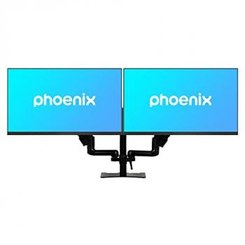 Soporte Doble Monitor Articulado Ajustable para Pantallas de hasta 27 con VESA 75 x 75 y 100 x 100, Capacidad de Carga hasta 15KG