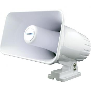 Speco Technologies SPC-15RP Hailer Horn, 5x8 inches, 15W Nominal / 30W Maximum, 8 Ohm, White ABS