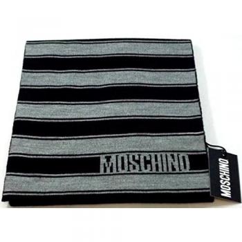 Moschino Bufanda Unisex Logoed Made in Italy Cm 160x26 Gris