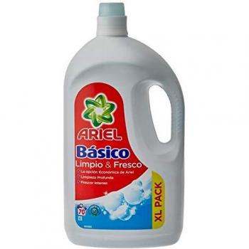 Ariel Detergente Líquido para Lavadora, Básico, 3.8 L, 70 Lavados