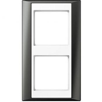 Marco embellecedor doble 93x160mm antracita/blanco alpino JUNG 0712128190
