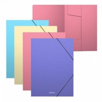 Erichkrause Pack de 4 Carpetas con Solapas Matt Pastel A4 Colores Surtidos