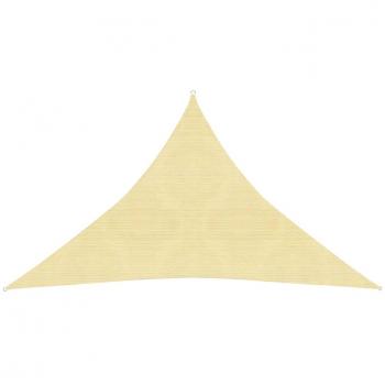 Toldo de vela beige HDPE 160 g/m² 2,5x2,5x3,5 m