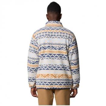 Forro polar Columbia Rugged Ridge Half Snap Fleece, color beige y azul, talla M, para hombre