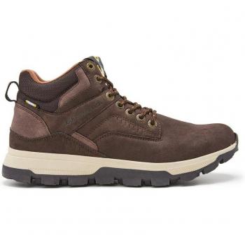 Botas de hombre marrones Lois 64286 con cierre de cordón y logo en lengüeta