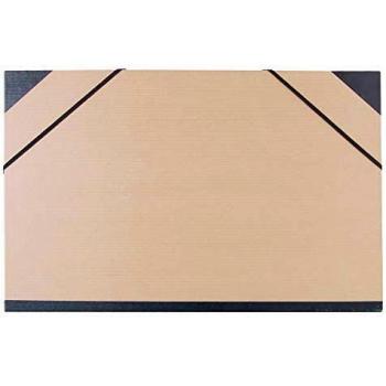 Clairefontaine 44100C - Un carton à dessin fermeture élastiques 32x45 cm, Kraft brun