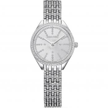Swarovski Attract Women's Watch 5644062 - Swiss Made with White Pavé Crystal and Silver-Tone Stainless Steel Bracelet