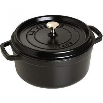 Staub 22 cm Black Cast Iron Cocotte