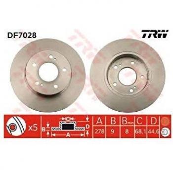 TRW Automotive AfterMarket DF7028 Brake Disc