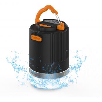 Portátil, IP65 impermeable, 2 en 1 batería LED farol de camping & 10400 mAh Banco de la energía, larga duración tiempo - mejor para Camping, Senderismo, Viajes y Emergencias, negro