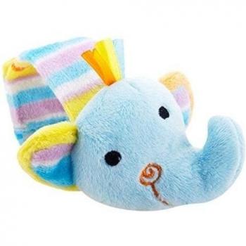Happy cherry - Juguete Sonajero de Peluche de Muñeca Animal Veludillo suave para Bebés recién nacidos Niños niñas - Elefante