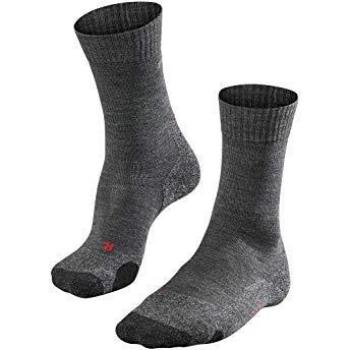 FALKE Women's TK2 Explore W SO Wool Thick Anti-Blister 1 Pair Hiking Socks, Grey (Asphalt Melange 3180), Size 5.5-6.5